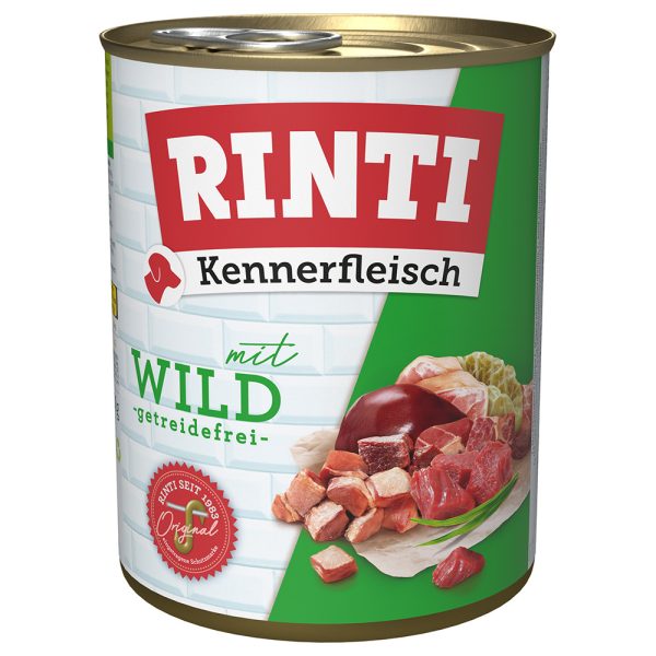 800g RINTI Kennerfleisch met wild hondenvoer nat