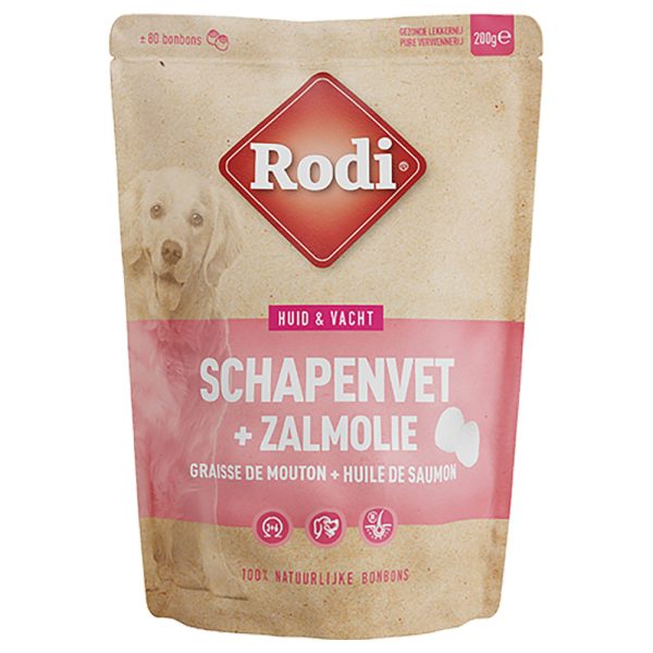 Sparpaket: 200g Rodi Sheep Fat Bonbons mit Lachs Hundefutter nass