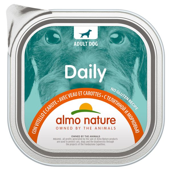 15% Korting! Almo Nature Dog Daily 9 x 300 g  - met kalfsvlees en wortelen (9 x 300g)