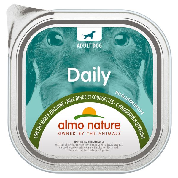 15% Korting! Almo Nature Dog Daily 9 x 300 g  - met kalkoen en courgette (9 x 300g)