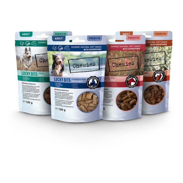 Voordeelpakket: 12x100g Chewies Lucky Bits Mixpack Hundesnacks