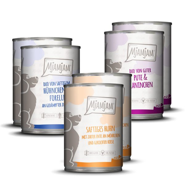 24x400g MjAMjAM Adult hondenmix pakket I (3 soorten) nat hondenvoer