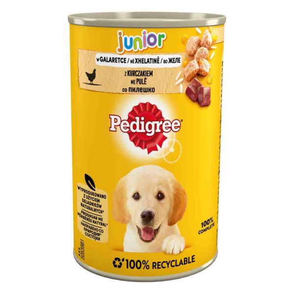 24x400g Pedigree Junior met kip nat hondenvoer