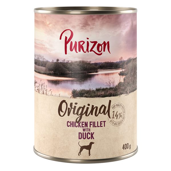 6x400g Purizon Original Adult Kipfilet met Eend, Wortelen en Bramen Honden Natvoer