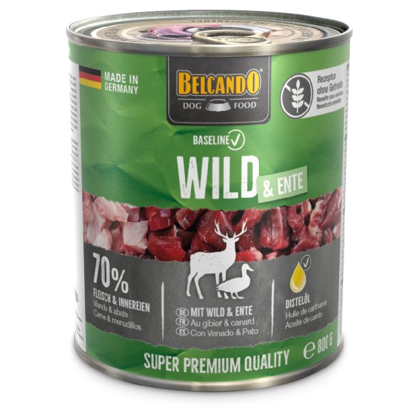 Voordeelpakket: 24x800g Belcando Baseline Wild & Eend natvoer voor honden