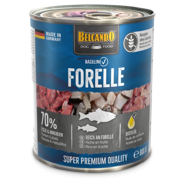 Voordeelpakket: 24x800g Belcando Baseline forel natvoer voor honden