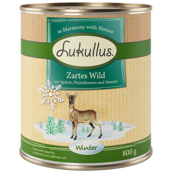 6x800g Winter-Menu: Mals Wild Lukullus Hondenvoer