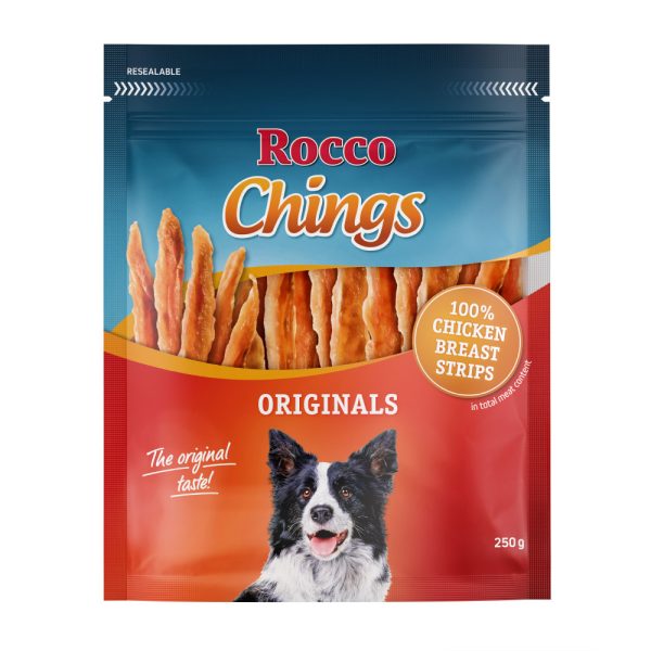 15% korting! Rocco Chings Originals 2 x 150 / 250 g - Kipfiletreepjes 4 x 250 g