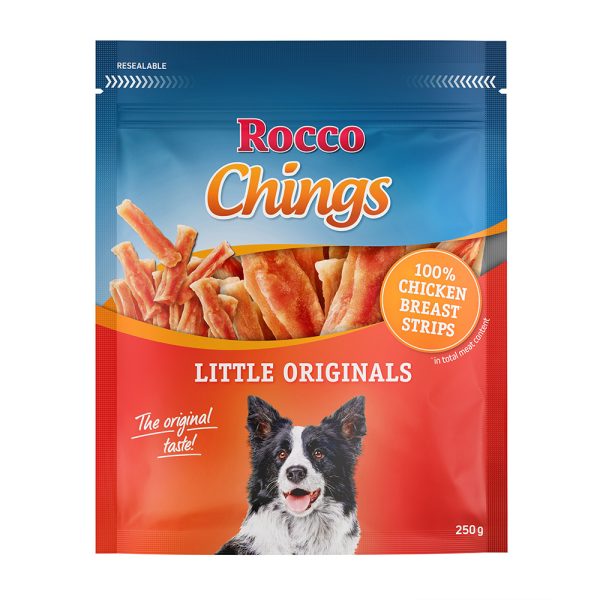 15% korting! Rocco Chings Originals 2 x 150 / 250 g - NIEUW: Kipfilet in korte reepjes 4 x 250 g