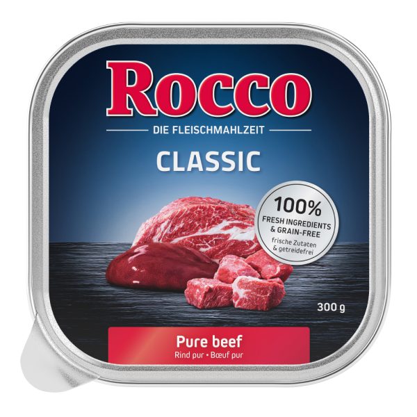 9x300g Rund puur Rocco Hondenvoer