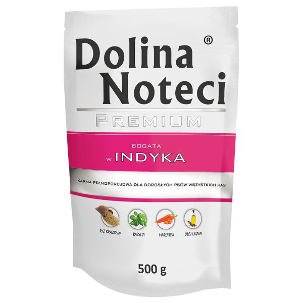 20 X 500 g Dolina Noteci Premium Pouches Kalkoen Hondenvoer