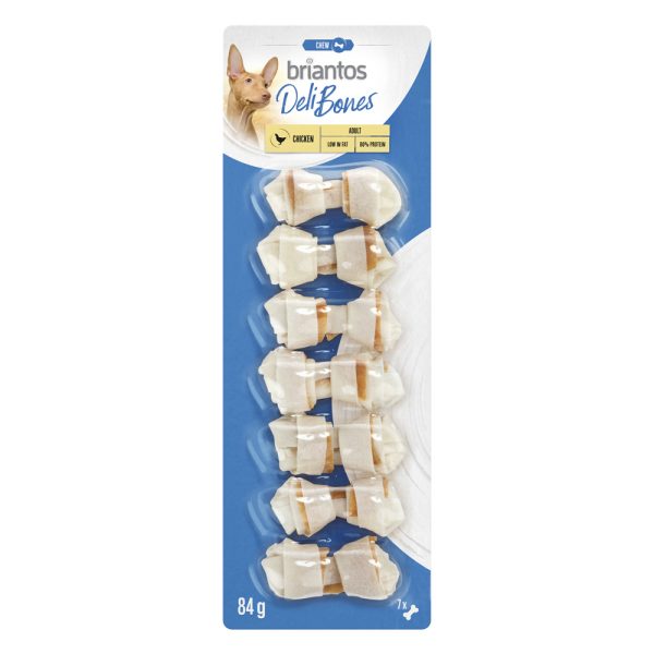 7x5cm 84g Briantos Deli Bones Kip Geknoopt Hondensnacks