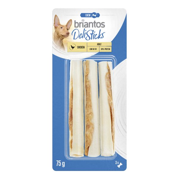 12x75g Briantos Deli Sticks Kip Hondensnacks