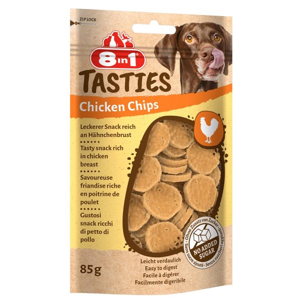 3 + 1 Gratis! 8in1 Tasties 4 x 85 g - Kip chips