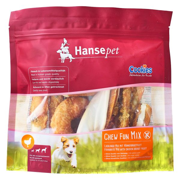 380g Hansepet Cookies Chew Fun Mix met Kip Hondensnacks