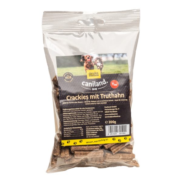 200g Caniland Crackies kalkoen hondensnacks