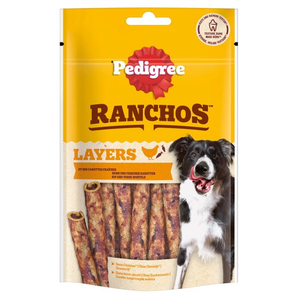 60g Pedigree Ranchos Layers kipsnacks voor honden