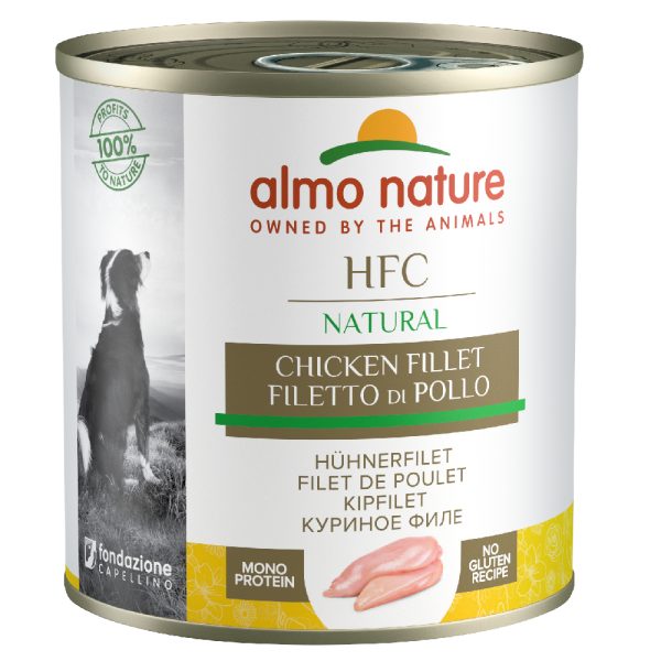 15% Korting! Almo Nature Dog HFC 6 x 280/290g - Kipfilet (280 g)