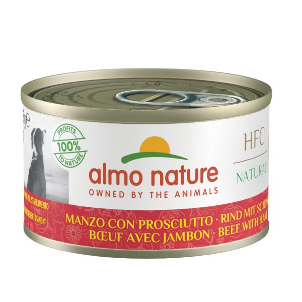 5 + 1 Gratis! Almo Nature Classic 6 x 95 g - Rund met Ham