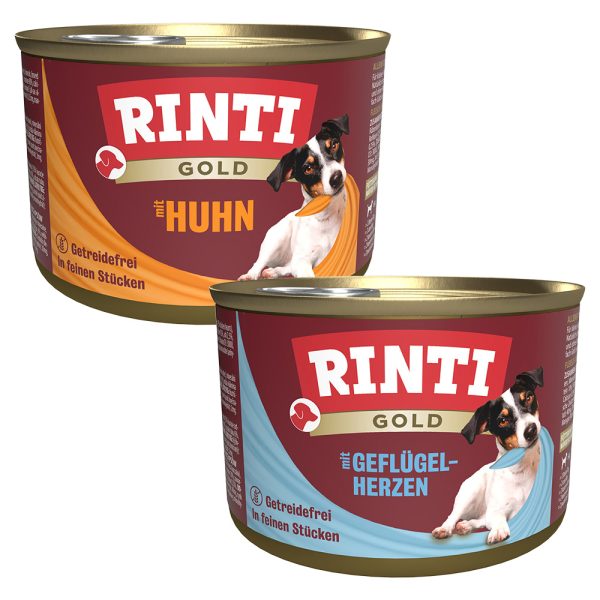 RINTI Gold 24 x 185 g -  Mix: Kip / Gevogelteharten