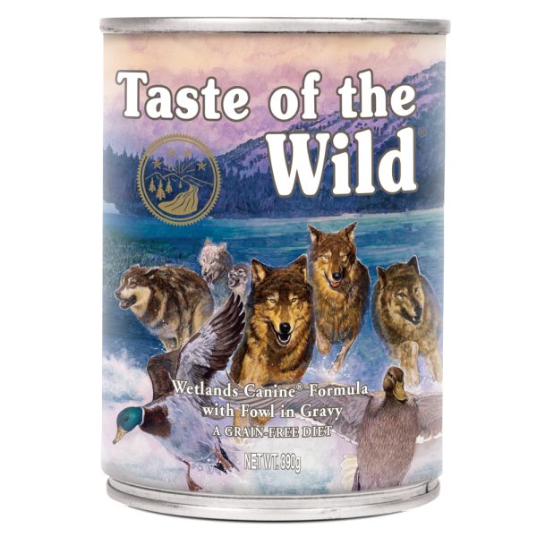 4 + 2 Gratis! Taste of the Wild 6 x 390 g  - Wetlands Canine Hondenvoer