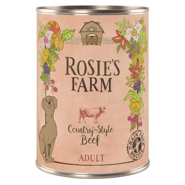 Voordeelpakket Rosie's Farm Adult 24 x 400 g Hondenvoer - Rund