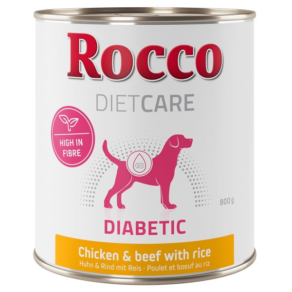 Rocco Diet Care Diabetic Kip & Rund met Rijst 800g 24 x 800 g