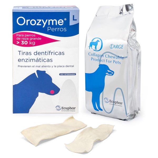 2x141g Strips grote honden Orozyme Hondensnacks