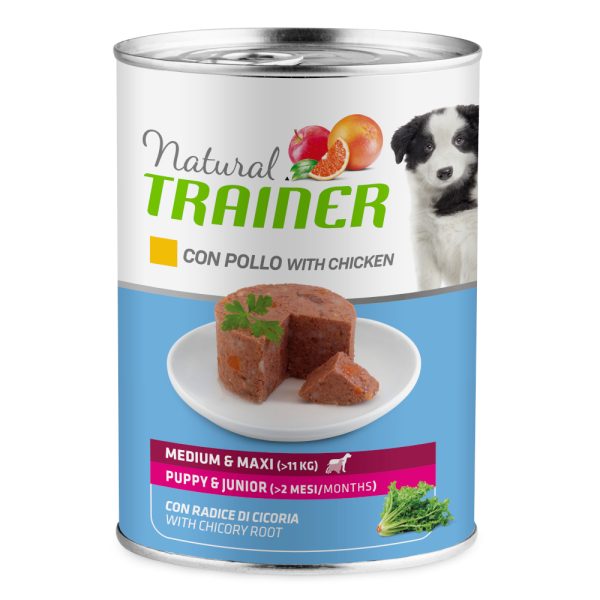 400g met Kip Puppy & Junior Medium/Maxi Trainer Natuurlijk Nat voor Honden