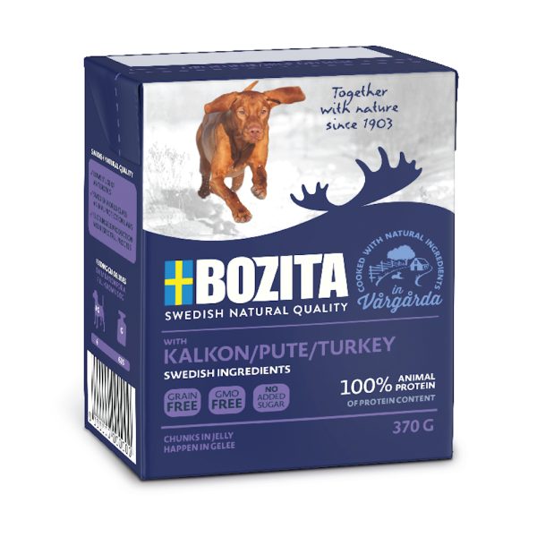 Bozita Hapjes in Gelei 6 x 370 g Hondenvoer - Kalkoen