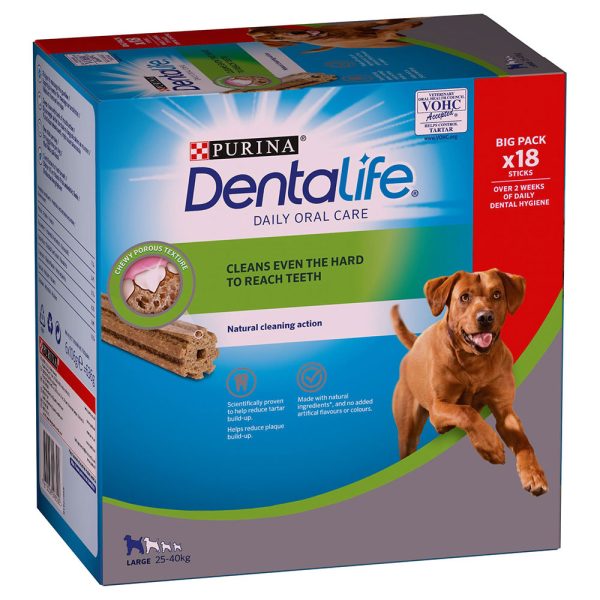18 stuks voor grote honden Purina Dentalife Tandverzorgingssnacks