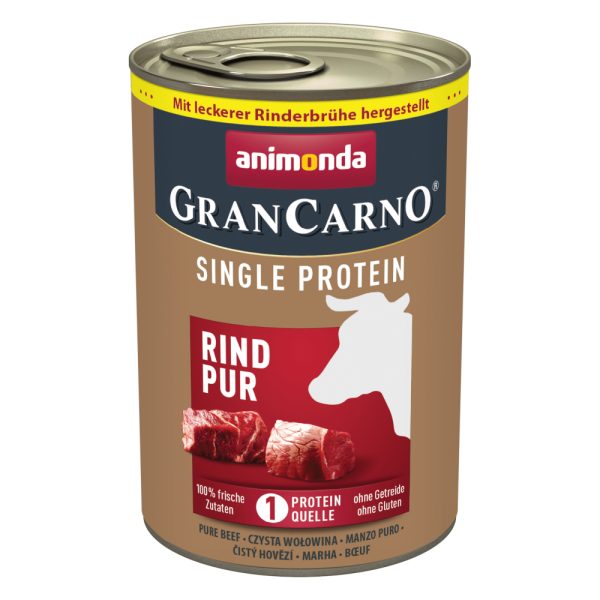 6x400g Adult Single Protein Puur Rundvlees animonda GranCarno Hondenvoer