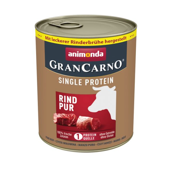 6x800g GranCarno Puur Rundvlees animonda Hondenvoer
