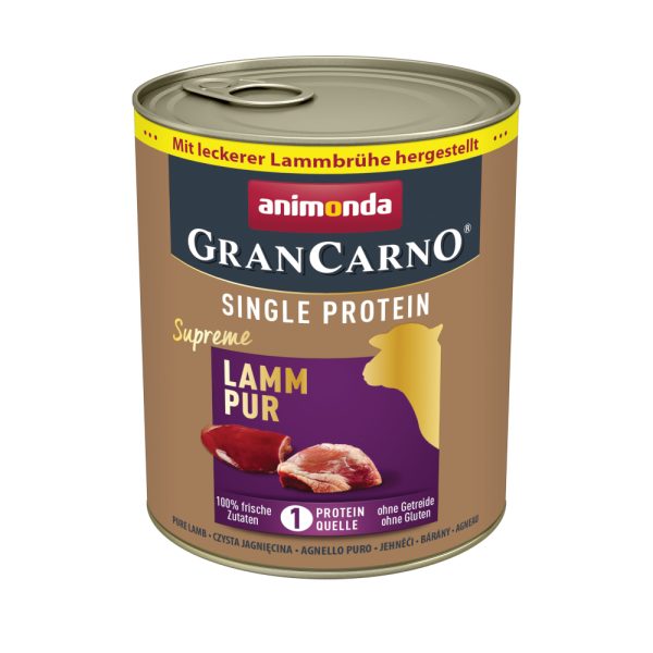 6x800g Adult Single Protein Supreme animonda GranCarno Lam Puur Hondenvoer nat