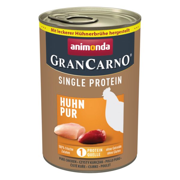 24x400g Adult Single Protein Puur Kippenvlees animonda GranCarno Hondenvoer