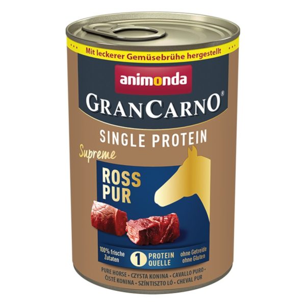 24x400g Adult Single Protein Supreme Puur Paardenvlees animonda GranCarno Hondenvoer