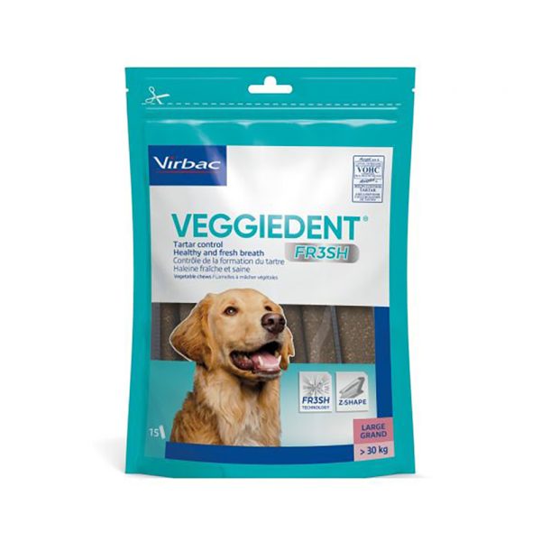 15x 35g: L voor grote honden (>30kg) VEGGIEDENT Fresh hondensnacks