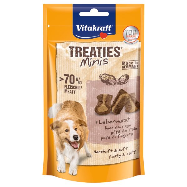 2x48g Vitakraft Treaties Bits Mini Leverworst Hondensnacks