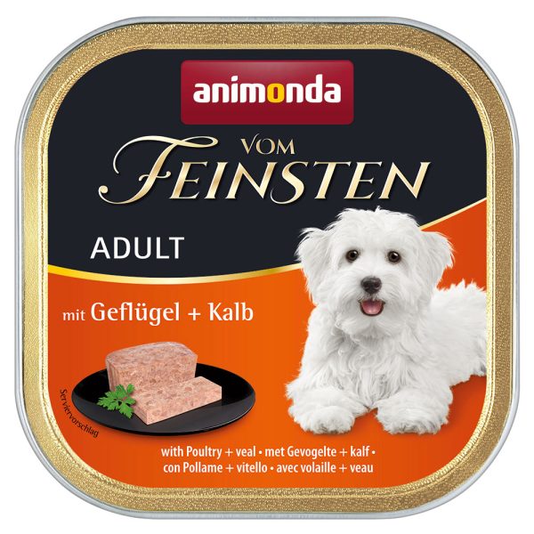 12x150g Adult Gevogelte & Kalf animonda Vom Feinsten Hondenvoer
