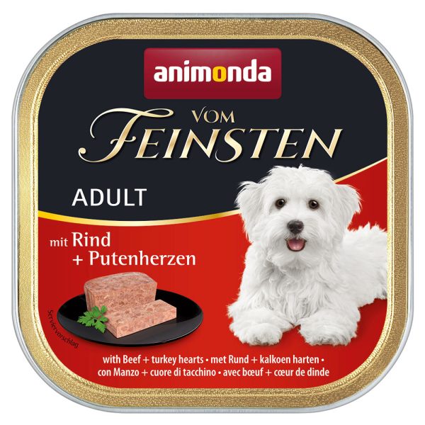 6x150g Graanvrij Rund & Kalkoenhart animonda Vom Feinsten Hondenvoer