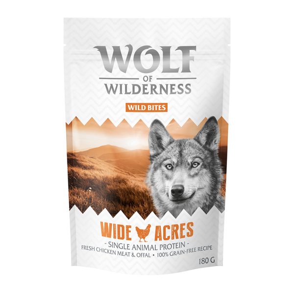 Wolf of Wilderness Snack - Wild Bites 180 g graanvrij - Wide Acres - Kip