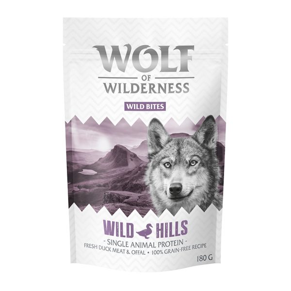 Wolf of Wilderness Snack - Wild Bites 180 g graanvrij - Wild Hills - Eend