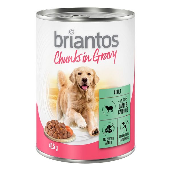 Voordeelpakket Briantos Chunks in Gravy 24 x 415 g - Lam en Wortel