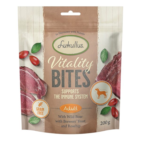Lukullus Ondersteunt het Immuunsysteem: Wild zwijn (graanvrij) Hondensnacks  - 200 g