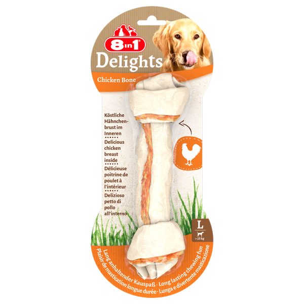 6x85g (6 Stuks) L Delights Kauwbotten 8in1 Hondensnacks