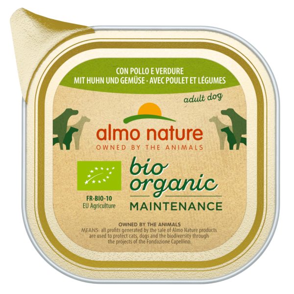 6x100g Almo Nature BioOrganic Maintenance Kip & Groente Hondenvoer