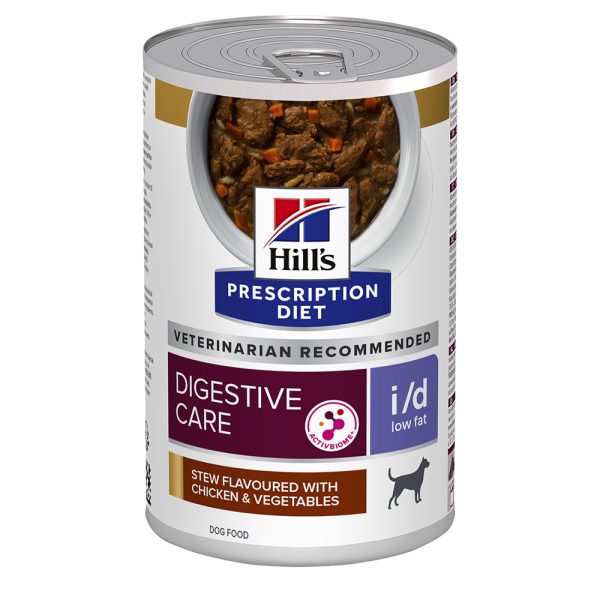 48x354g i/d Digestive Care Low Fat Stoofpotje met Kip Hill's Prescription Diet Hondenvoer