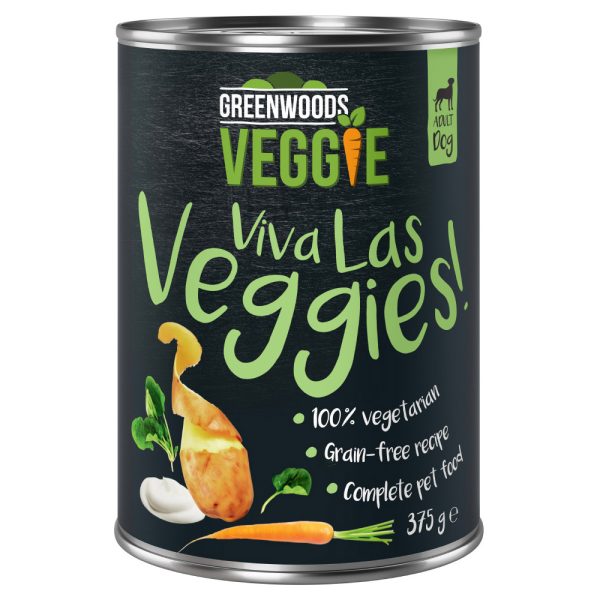 Greenwoods Veggie met Yoghurt, Aardappel, Wortel en Spinazie Hondenvoer 24 x 375 g