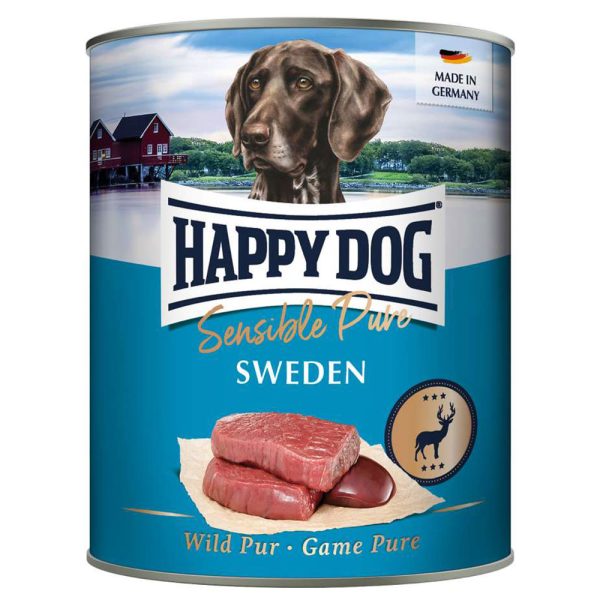6x800g Sensible Pure Sweden (Wild Puur) Happy Dog Hondenvoer