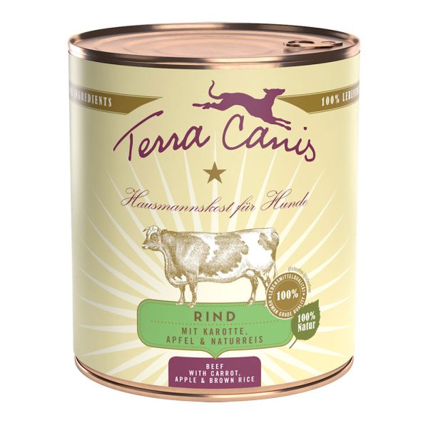 12x800g Menu Mix: Konijn & Rund Terra Canis Hondenvoer